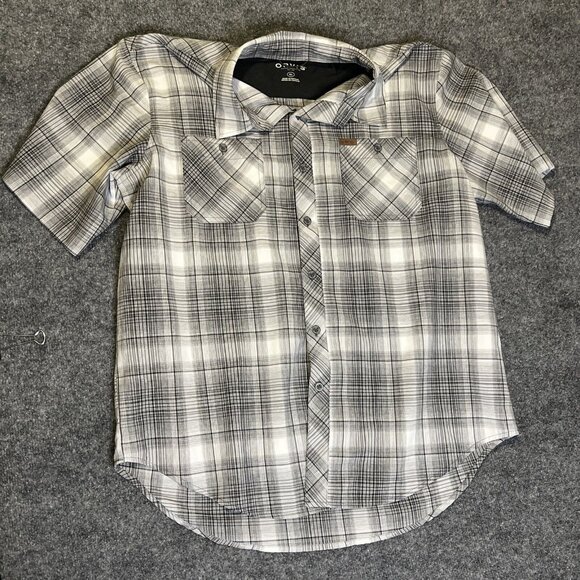 Orvis Classic Collection BLACK GRAY Men's Short Sleeve Button Up Shirt Size XL - Picture 2 of 11